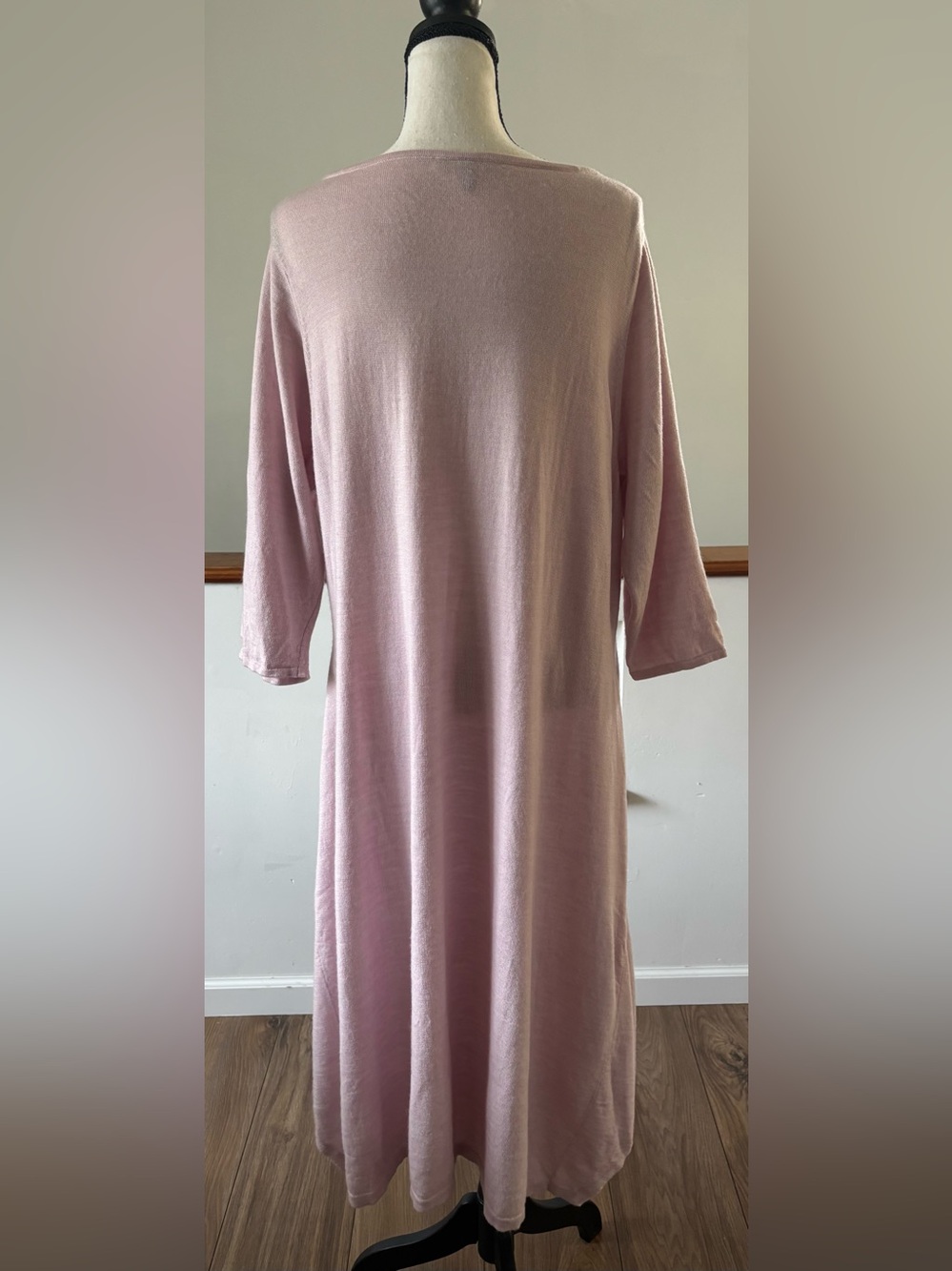 Eileen Fisher Wisteria Lightweight Merino Wool Scoopneck Tunic Dress - Picture 2 of 10